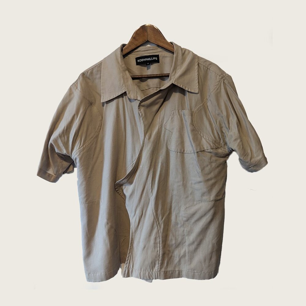 KODY PHILLIPS - Asymmetrical snap button shirt - Sz M